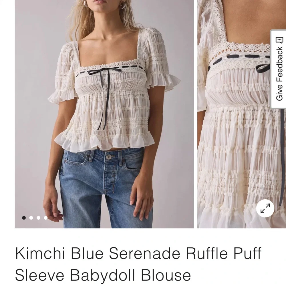 Kimchi Blue Babydoll blouse NWOT - Picture 4 of 4